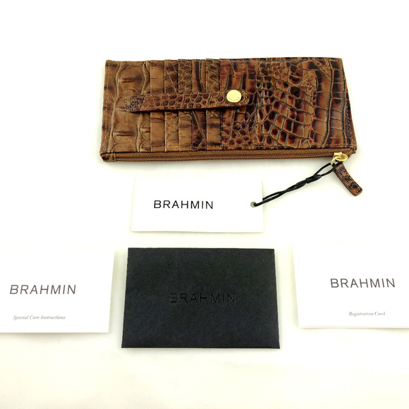 brahmin toasted almond wallet